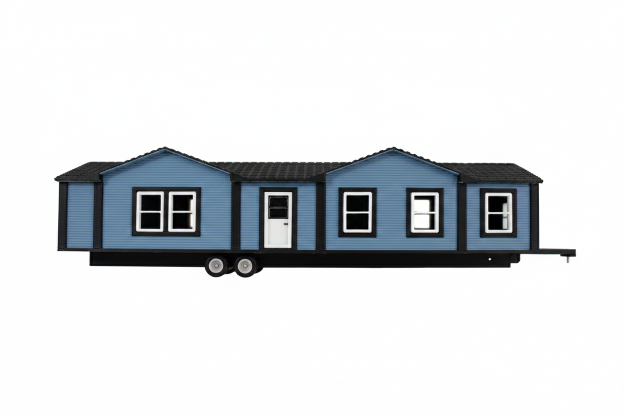 Light Blue Mobile Home