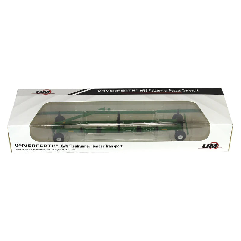 1/64 Unverferth AWS Fieldrunner Header Trailer by SpecCast, Green