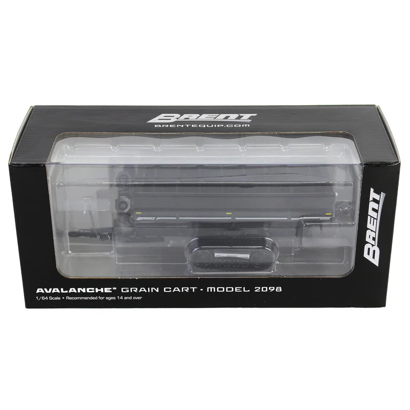 1/64 Brent 2098 Grain Cart with Equalizer Tracks by SpecCast, Metallic Black