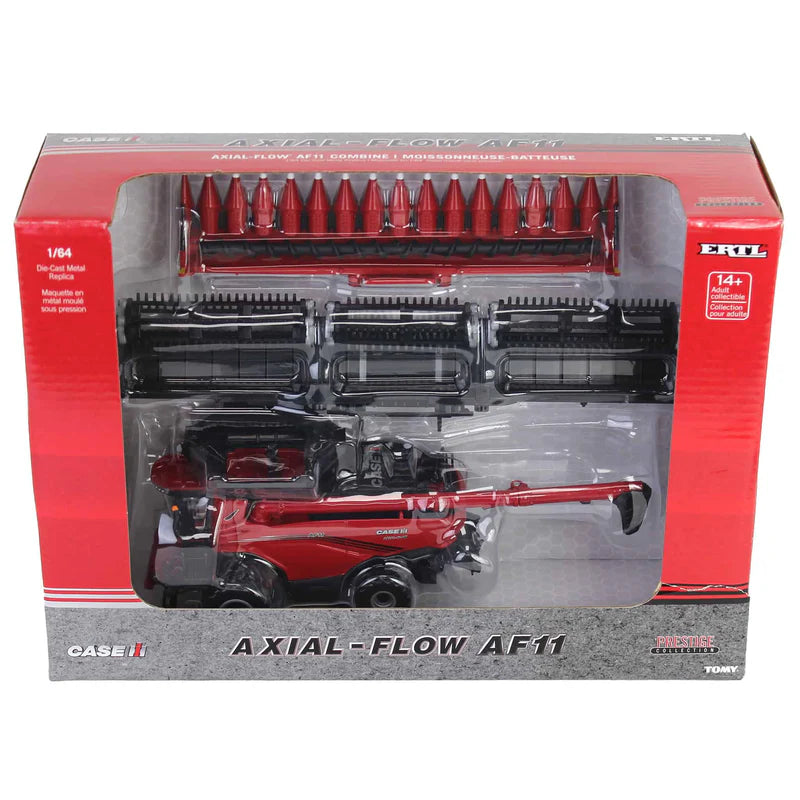 1/64 Case IH Axial-Flow AF11 Combine with Duals, Draper Head & Corn Head, ERTL Prestige Collection