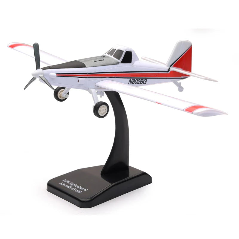 1/60 White Air Tractor AT-502B Ag Spray Airplane Crop Duster by New Ray