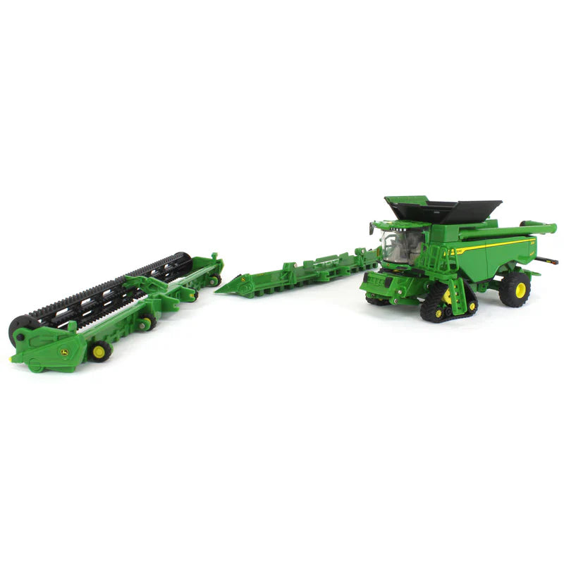 1/64 John Deere X9 1100 Combine with Front Tracks, Draper Head & Corn Head, ERTL Prestige Collection