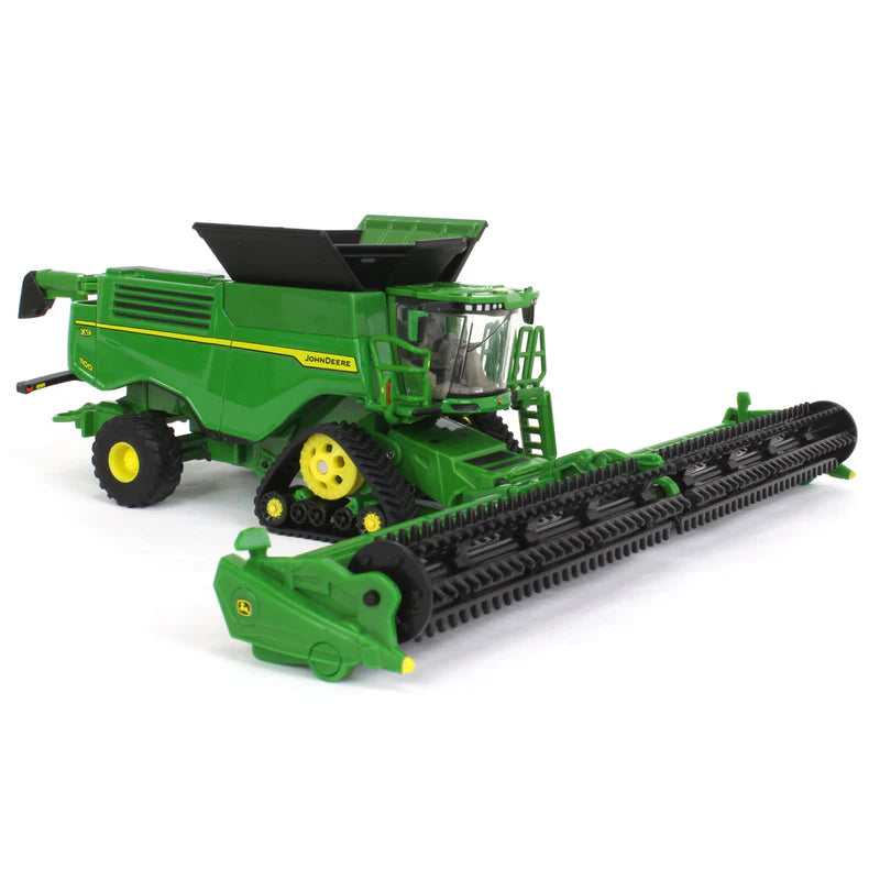 1/64 John Deere X9 1100 Combine with Front Tracks, Draper Head & Corn Head, ERTL Prestige Collection