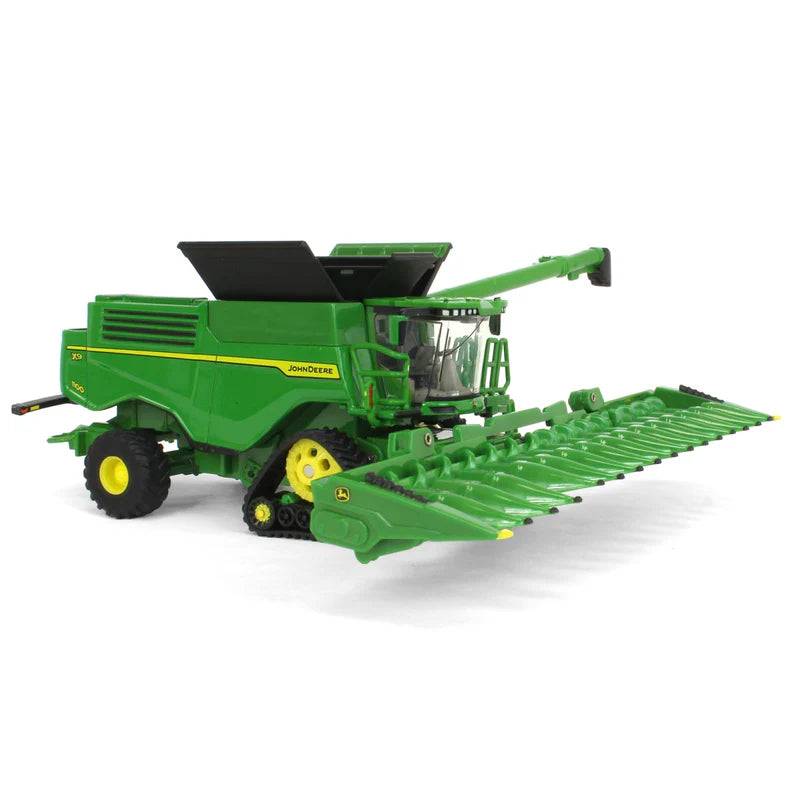 1/64 John Deere X9 1100 Combine with Front Tracks, Draper Head & Corn Head, ERTL Prestige Collection