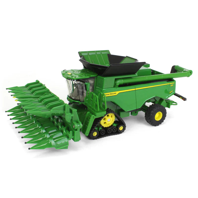 1/64 John Deere X9 1100 Combine with Front Tracks, Draper Head & Corn Head, ERTL Prestige Collection