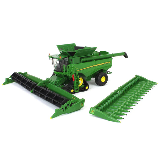 1/64 John Deere S780 Tracked Combine with Corn Head & Grain Head, ERTL Prestige Collection
