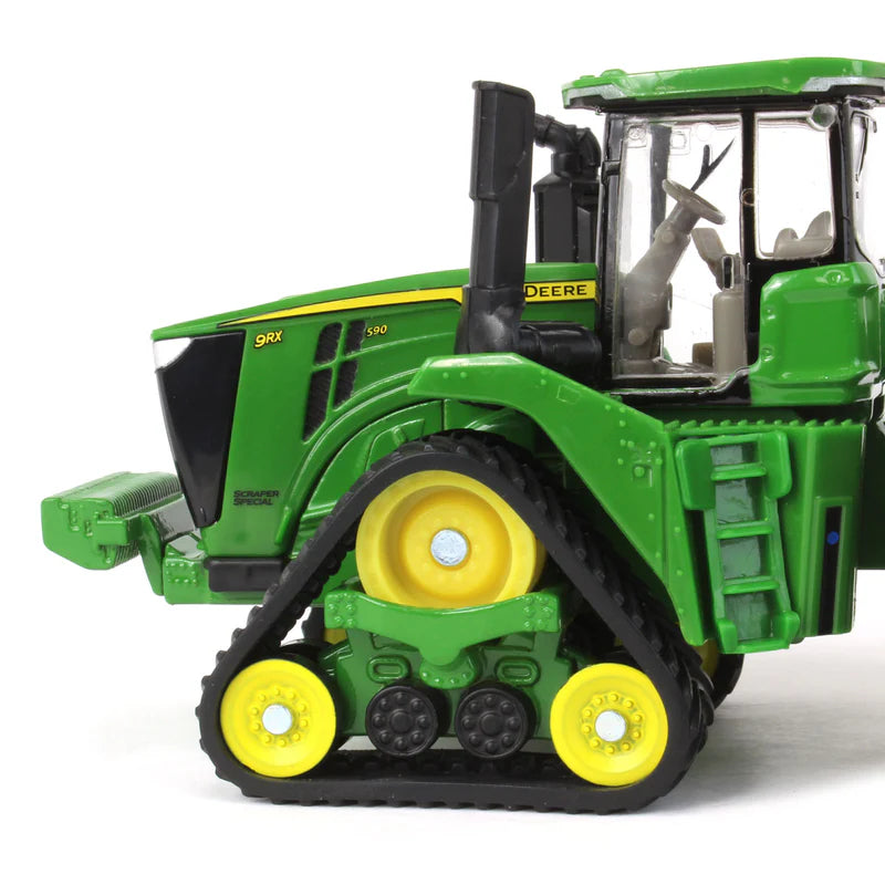 1/64 John Deere 9RX 590 Scraper Special Tractor with (2) 1812DC Scrapers by ERTL