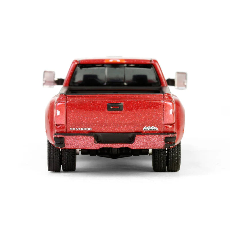 1/64 2018 Chevrolet Silverado 3500 HD High Country Dually Pickup Truck, Cajun Red Metallic, Dually Drivers Series 15