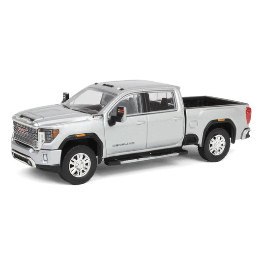1/64 2022 GMC Sierra 2500 Denali Pickup Truck, Quicksilver Metallic (2nd Edition) by GreenLight Collectibles
