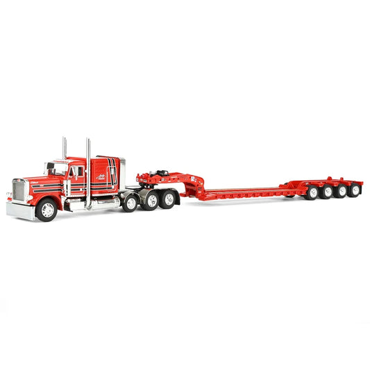 1/64 Peterbilt 379 Semi with Fontaine Magnitude Lowboy Trailer & Fliptail, Anty Trucking & Rigging, DCP by First Gear Dealer Exclusive