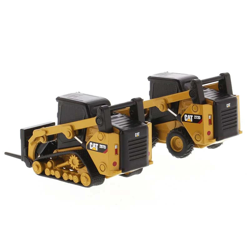 1/64 Caterpillar 272D2 Skid Steer Loader & 297D2 Compact Track Loader, Diecast Masters Play & Collect