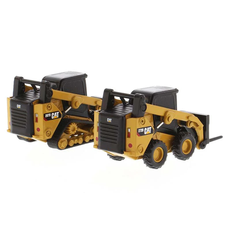 1/64 Caterpillar 272D2 Skid Steer Loader & 297D2 Compact Track Loader, Diecast Masters Play & Collect