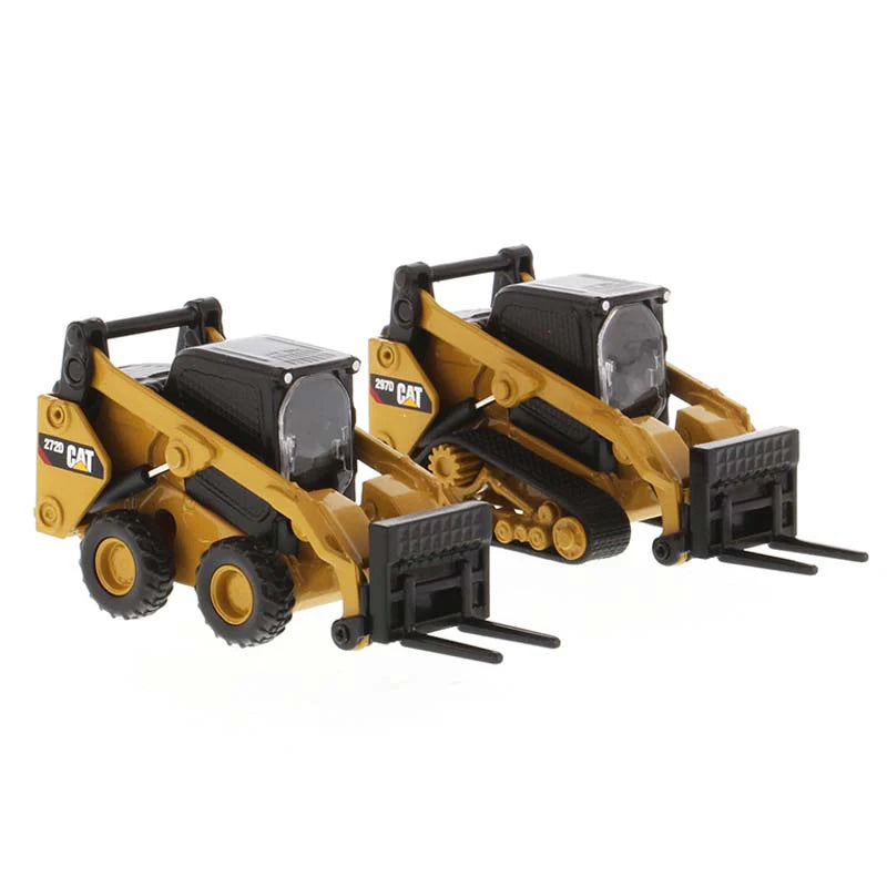 1/64 Caterpillar 272D2 Skid Steer Loader & 297D2 Compact Track Loader, Diecast Masters Play & Collect