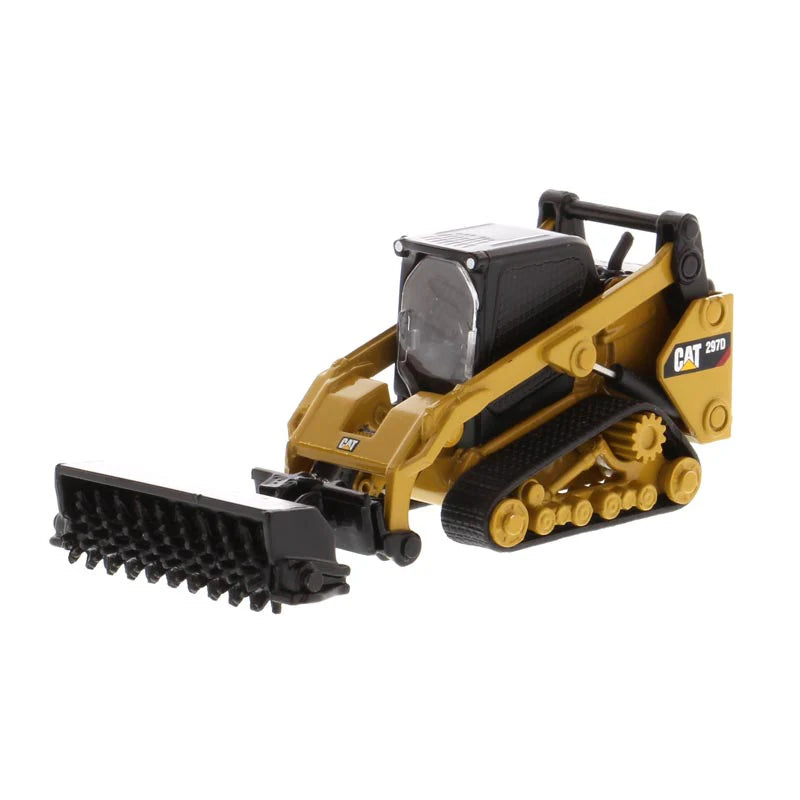 1/64 Caterpillar 272D2 Skid Steer Loader & 297D2 Compact Track Loader, Diecast Masters Play & Collect