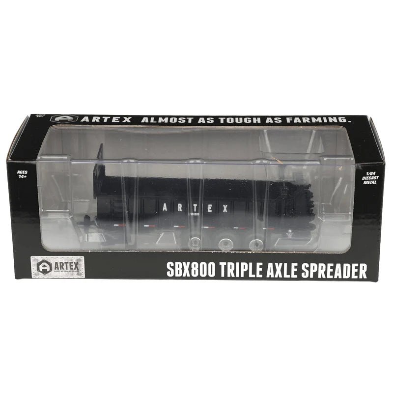 1/64 Black Artex SBX800 Manure Spreader with Triple Axle by SpecCast