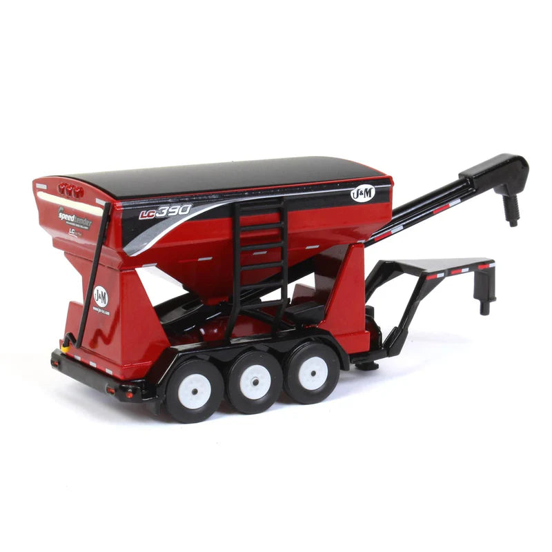 1/64 Red J&M LC390 Tri-axle Gooseneck Bulk Seed Tender by SpecCast