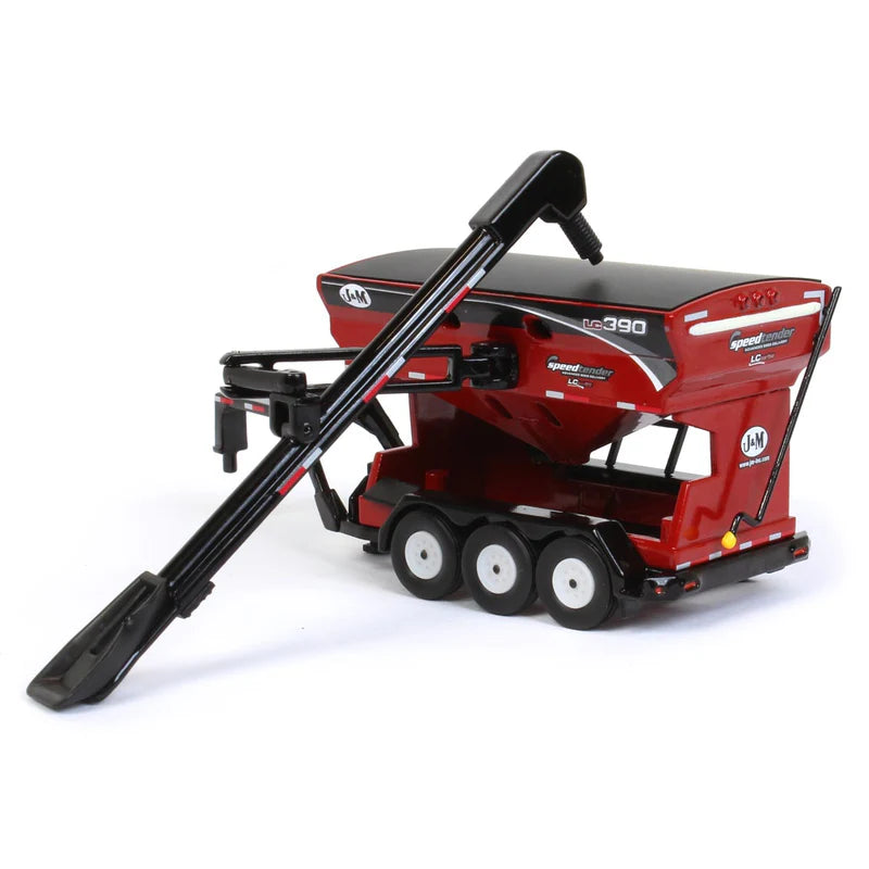 1/64 Red J&M LC390 Tri-axle Gooseneck Bulk Seed Tender by SpecCast