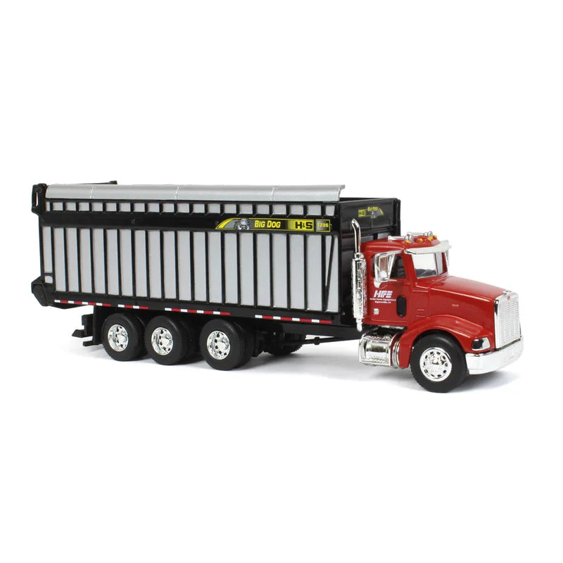 1/64 Red Peterbilt 385 Truck with H&S Big Dog 1226 Forage Box by SpecCast, Exclusive HFE Edition