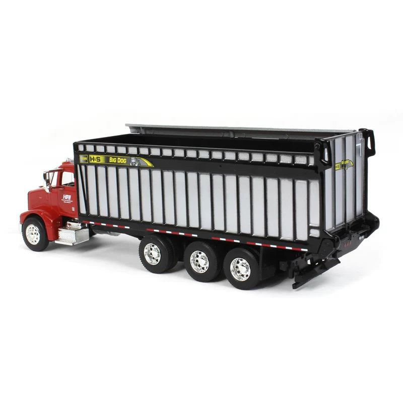 1/64 Red Peterbilt 385 Truck with H&S Big Dog 1226 Forage Box by SpecCast, Exclusive HFE Edition