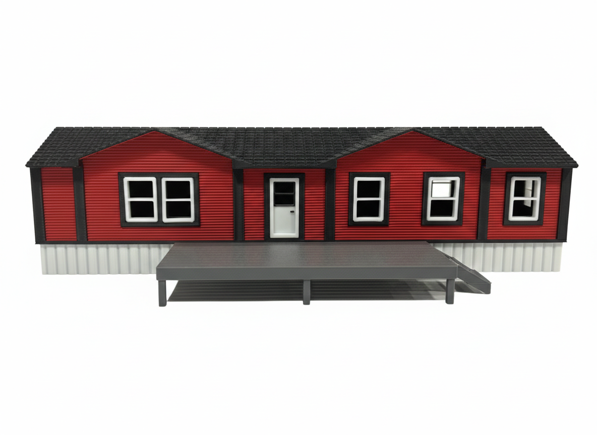 Red Mobile Home