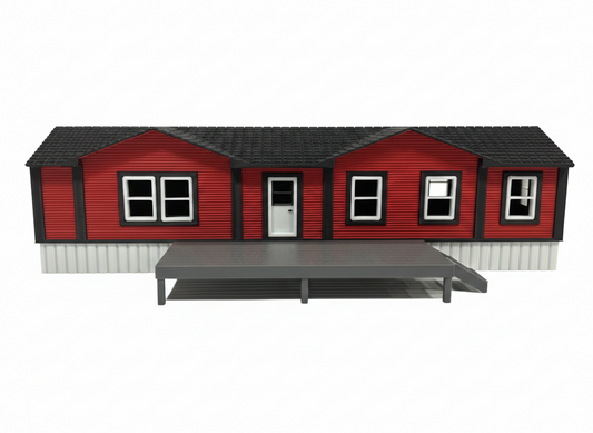 Red Mobile Home