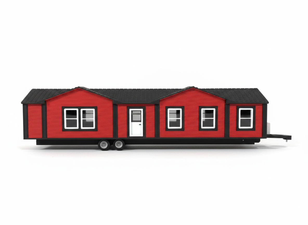 Red Mobile Home
