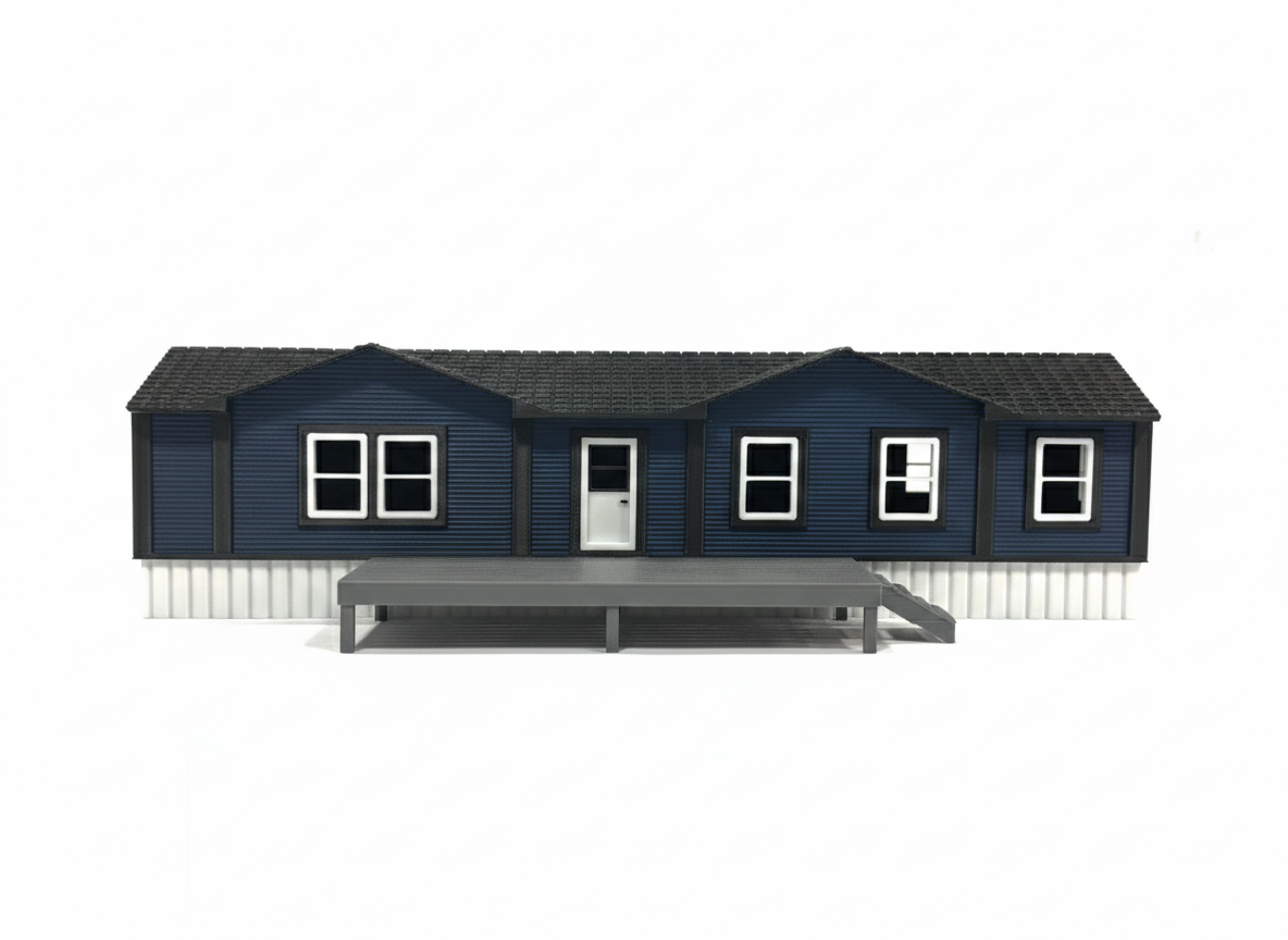 Dark Blue Mobile Home