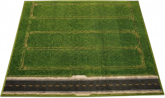 1:64 Scale Grass Field Play Mat – Toy Farm Rug for Tractors, Buildings & Equipment