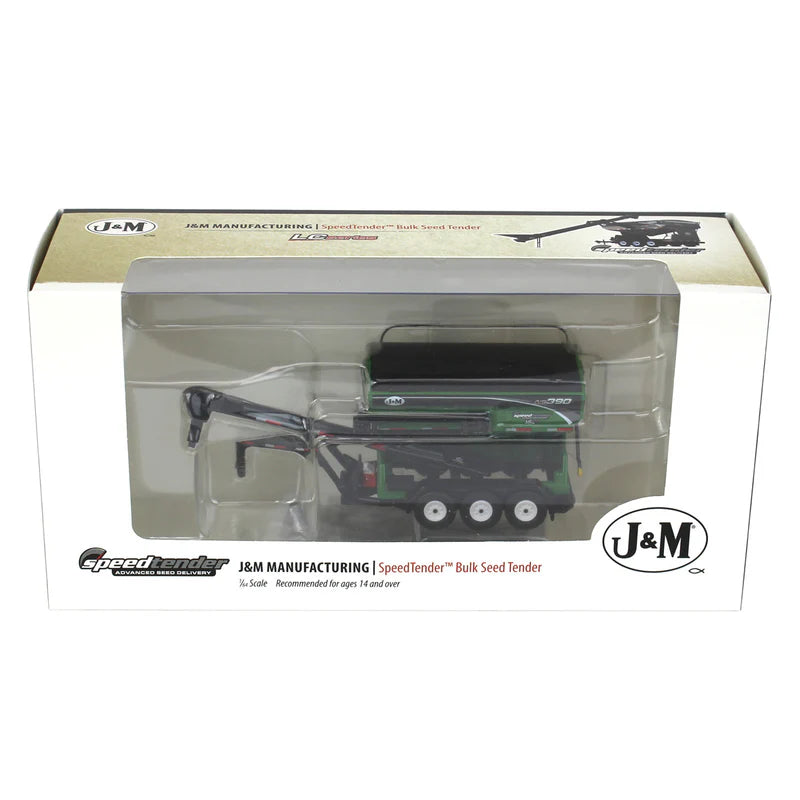 1/64 Green J&M LC390 Tri-axle Gooseneck Bulk Seed Tender by SpecCast