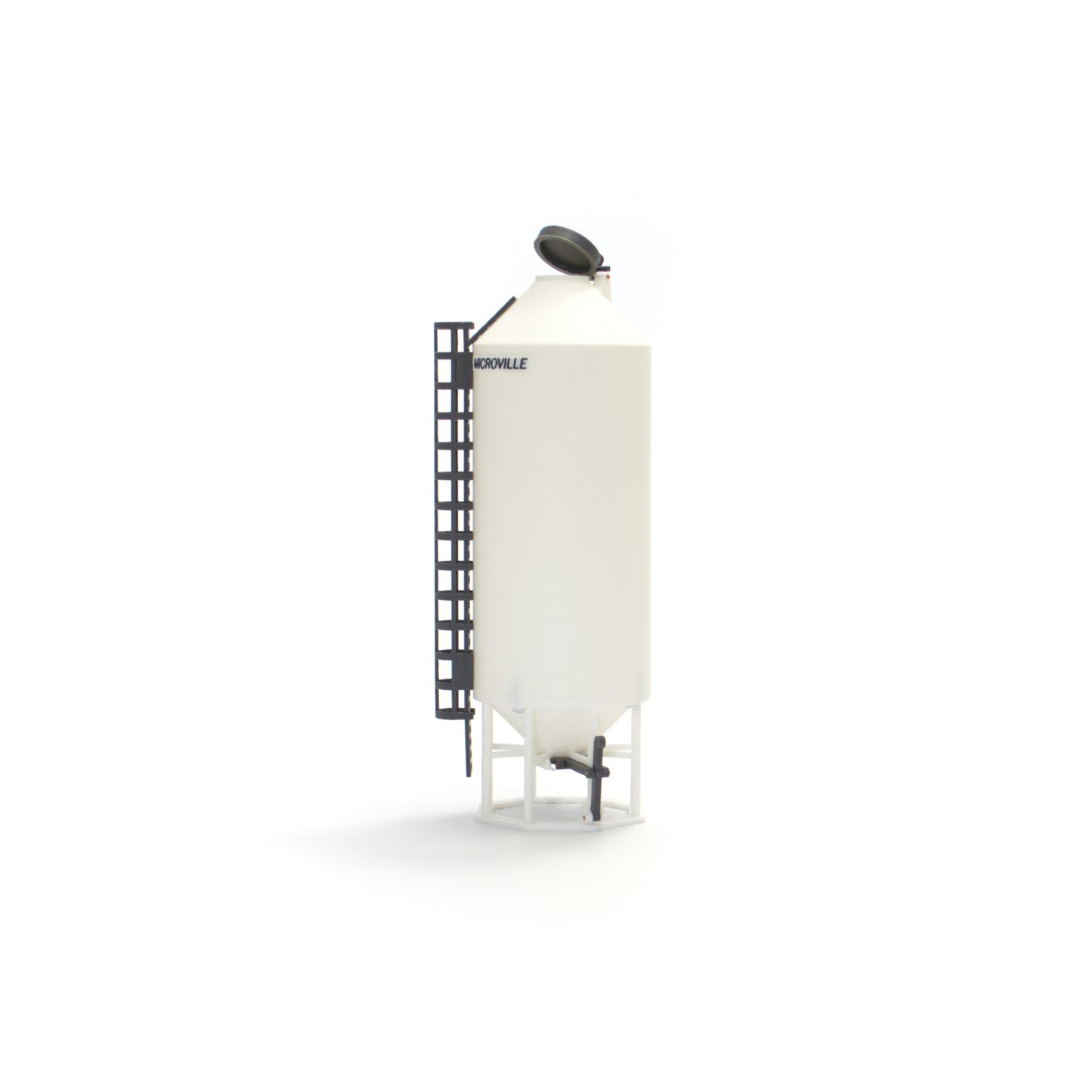 “Microville Large Smooth-Wall Bin, White, 1/64 Scale Farm Accessory.”