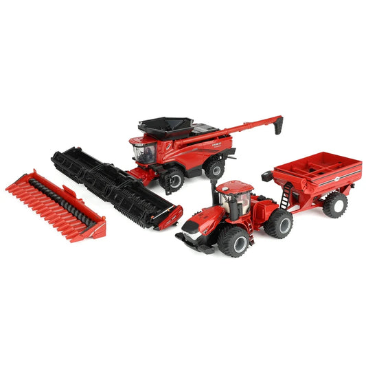 1/64 Case IH Harvesting Set with Axial-Flow AF10 Combine, Steiger 645 Tractor, & J&M Grain Cart by ERTL